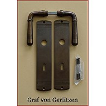 Graf von Gerlitzen Prunkgriffe Messing Tr BB 72 Griffe Trgriffe Trbeschlag Trdrcker Trklinken Langschild S73-1A