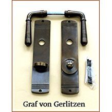 Graf von Gerlitzen Prunkgriffe Antik Messing Tr WC Griffe Trgriffe Trbeschlag Trdrcker Trklinken Langschild S72-1A