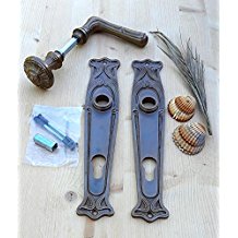 Graf von Gerlitzen Prunkgriffe Antik Messing Tr Haustre PZ 92 Griffe Trgriffe Langschild S27-4A