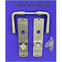 Graf von Gerlitzen Prunkgriffe Antik Nickel Tr WC Griffe Trgriffe Trbeschlag Trdrcker Trklinken Langschild S72-1N