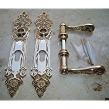 Graf von Gerlitzen Prunkgriffe Messing Tr Griffe Trgriffe Langschild PZ 72 Grnderzeit S12-2P