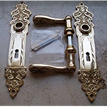 Graf von Gerlitzen Prunkgriffe Antik Messing Tr Griffe Trgriffe Langschild BB 72 Klinken S12-1P