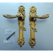 Graf von Gerlitzen Luxusgriffe Jugendstil Antik Messing Tr Griffe Trgriffe Langschild Trbeschlag Trdrcker BB S70-1P