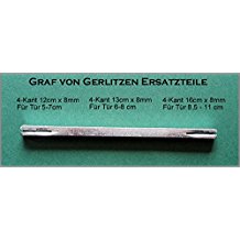 Graf von Gerlitzen Luxusgriffe Eisen Tr Griffe 4 Kant Ersatzteil Trgriffe Knopf Knauf 3x4 Kant