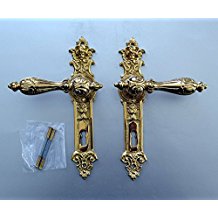 Graf von Gerlitzen Luxusgriffe Historismus Grnderzeit Messing Tr Griffe Langschild BB Trgriffe Trbeschlag Trdrcker S87-1P