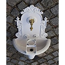 Wandbrunnen Graf von Gerlitzen Luxusgriffe Alu Bassena Wand Brunnen Wei Kran Ablauf MG-1W