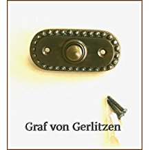 Graf von Gerlitzen Antik Messing Klingel 1 Trklingel Klingelschild Klingelplatte K53A