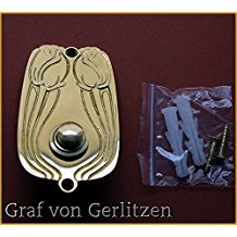 Graf von Gerlitzen Antik Messing Tr Klingel 1 Trklingel Klingelschild Klingelplatte Jugendstil K65P
