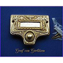 Graf von Gerlitzen Antik Messing Tr Klingel 1 Grnderzeit Trklingel Klingelschild K36P