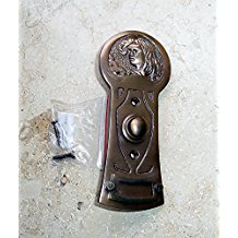 Graf von Gerlitzen Antik Messing Klingel 1 Jugendstil Klingelschild Klingelplatte K24A
