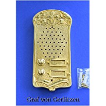 Graf von Gerlitzen Antik Messing Tr Klingel 2 Trklingel Klingelschild Klingelplatte Jugendstil Sprechalage K76P