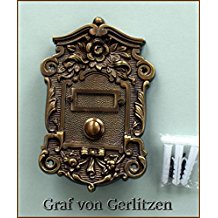 Graf von Gerlitzen Antik Messing Tr Klingel 1 Trklingel Klingelschild Klingelplatte Grnderzeit K86A