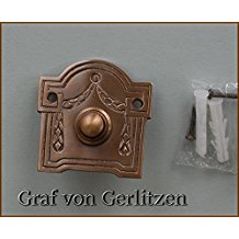Graf von Gerlitzen Antik Messing Tr Klingel 1 Trklingel Klingelschild Klingelplatte Jugendstil K64A