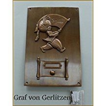 Graf von Gerlitzen Antik Messing Tr Klingel 1 Sarotti Mohr Trklingel Klingelschild Klingelplatte Tr K80A
