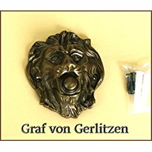 Graf von Gerlitzen Antik Messing Tr Klingel 1 Trklingel Klingelschild Klingelplatte Lwe K70A
