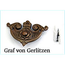 Graf von Gerlitzen Antik Messing Tr Klingel 1 Trklingel Klingelschild Klingelplatte Jugendstil K63A