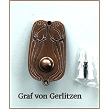 Graf von Gerlitzen Antik Messing Tr Klingel 1 Trklingel Klingelschild Klingelplatte Jugendstil K65A