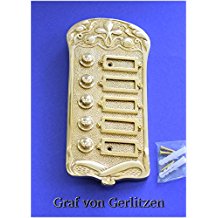 Graf von Gerlitzen Antik Messing Tr Klingel 5 Trklingel Klingelschild Klingelplatte Jugendstil K75P