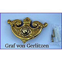 Graf von Gerlitzen Antik Messing Tr Klingel 1 Trklingel Klingelschild Klingelplatte Jugendstil K63P