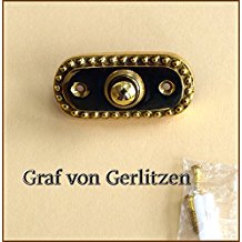 Graf von Gerlitzen Antik Messing Klingel 1 Trklingel Klingelschild Klingelplatte K53P