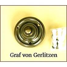 Graf von Gerlitzen Antik Messing Tr Klingel 1 Trklingel Klingelschild Klingelplatte Rund K-N6-NewA
