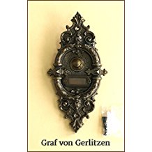 Graf von Gerlitzen Antik Messing Tr Klingel 1 Trklingel Klingelschild Klingelplatte Grnderzeit K71A