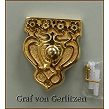 Graf von Gerlitzen Antik Messing Tr Klingel 1 Trklingel Klingelschild Klingelplatte Jugendstil K72P