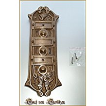 Deurbel Sonnette Messing Klingelschild Haustre Graf von Gerlitzen Klingel 3 Brass Door Bell Tr Trklingel K59A