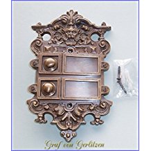 Deurbel Sonnette Messing Klingelschild Haustre Graf von Gerlitzen Klingel 2 Brass Door Bell Tr Trklingel K28A