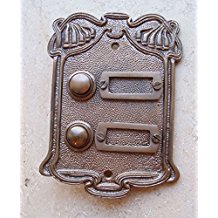 Graf von Gerlitzen Antik Messing Klingel 2 Jugendstil Klingelschild Klingelplatte K21A