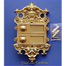 Deurbel Sonnette Messing Klingelschild Haustre Graf von Gerlitzen Klingel 2 Brass Door Bell Tr Trklingel K28P
