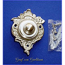 Deurbel Sonnette Messing Nickel Klingelschild Haustre Graf von Gerlitzen Klingel 1 Brass Door Bell Tr Trklingel K46N