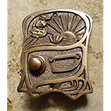 Graf von Gerlitzen Antik Messing Klingel 1 Jugendstil Klingelschild Klingelplatte K16A