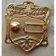 Messing Antik Graf von Gerlitzen Klingel 1 Jugendstil Brass Bell Tr Trklingel K7P(K14P)