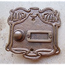 Graf von Gerlitzen Antik Messing Klingel 1 Jugendstil Klingelschild Klingelplatte K20A