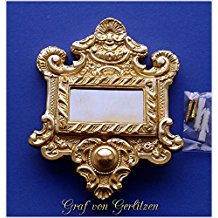 Deurbel Sonnette Messing Klingelschild Namensschild Haustre Graf von Gerlitzen Klingel 1 Brass Door Bell Tr Trklingel K31P
