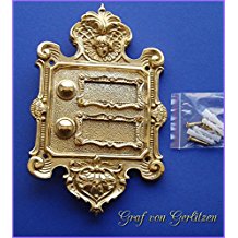 Deurbel Sonnette Messing Klingelschild Haustre Graf von Gerlitzen Klingel 2 Brass Door Bell Tr Trklingel K42P