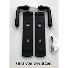 Graf von Gerlitzen Prunkgriffe Eisen Tr BB 72 Griffe Trgriffe Trbeschlag Trdrcker Trklinken Langschild S73-1E