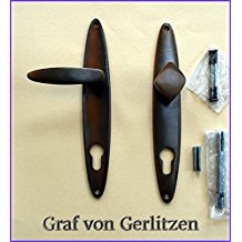 Graf von Gerlitzen Prunkgriffe Antik Messing Tr Haustre PZ 92 Griffe Trgriffe Trbeschlag Trklinken Langschild Art Deco S36-4A