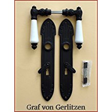 Graf von Gerlitzen Eisen Tr BB 72 Griffe Trgriffe Trbeschlag Trklinken Langschild Jugendstil S23-1E