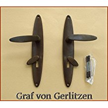 Graf von Gerlitzen Messing Tr BB 72 Griffe Trgriffe Trbeschlag Trklinken Langschild Art Deco S36-1A