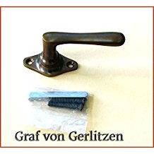 Graf von Gerlitzen Antik Messing Fenster Griff Griffe Fenstergriff Fenstergriffe Fensterolive Fensteroliven F59A