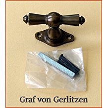 Graf von Gerlitzen Antik Messing Fenster Griff Griffe Fenstergriff Fenstergriffe Fensterolive Fensteroliven F55A