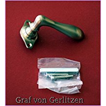 Graf von Gerlitzen Antik Messing Nickel Fenster Griff Griffe Fenstergriff Fenstergriffe Fensterolive Fensteroliven F62N