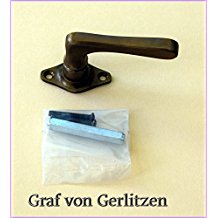 Graf von Gerlitzen Antik Messing Fenster Griff Griffe Fenstergriff Fenstergriffe Fensterolive Fensteroliven F56A