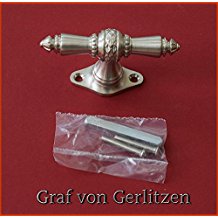 Graf von Gerlitzen Antik Messing Nickel Fenster Griff Griffe Fenstergriff Fenstergriffe Fensterolive Fensteroliven F28N