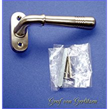 Graf von Gerlitzen Antik Messing Nickel Fenster Griff Fenstergriff Fensterolive F53N