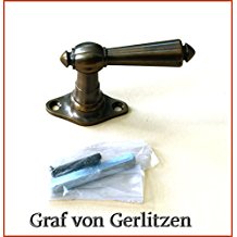 Graf von Gerlitzen Antik Messing Fenster Griff Griffe Fenstergriff Fenstergriffe Fensterolive Fensteroliven F58A