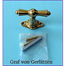 Graf von Gerlitzen Antik Messing Fenster Griff Griffe Fenstergriff Fenstergriffe Fensterolive Fensteroliven F55P