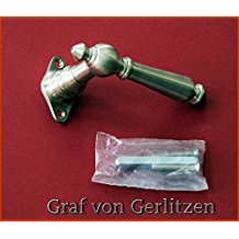 Graf von Gerlitzen Antik Messing Nickel Fenster Griff Griffe Fenstergriff Fenstergriffe Fensterolive Fensteroliven F38N